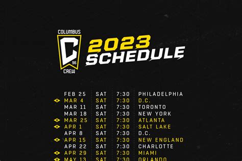 columbus crew soccer schedule 2023